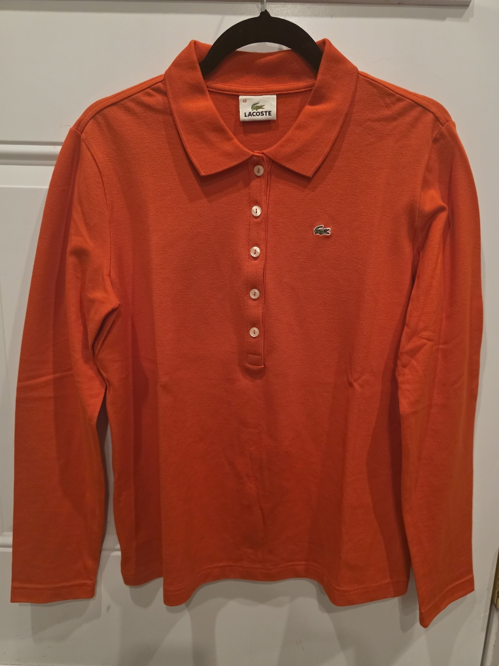 Lacoste Women's Long-Sleeve Polo Shirt - Orange